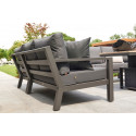 LIFE Timber Aluminium Corner Sofa Set in Lava / Carbon