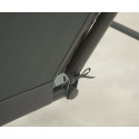 GSD 3 Seater Canopy Swing Chair Garden Rocking Bench Heavy Duty Patio Metal Seat w/Multi-Position Top Roof (Dark Grey)