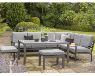 Norfolk Leisure Titchwell Luxury Garden Furniture Corner Set with Fixed Standard Table