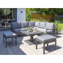 Norfolk Leisure Titchwell Luxury Garden Furniture Mini Corner Set with Gas Adjustable Table 