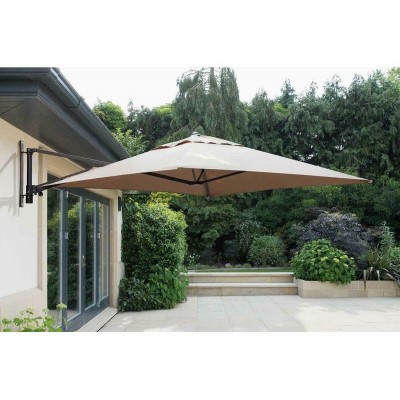 Norfolk Leisure Wall Mounted Cantilever Parasol - Taupe