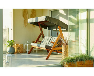 Norfolk Leisure Sandringham 3 Seat Swing Hammock Bed Heavy Duty Garden Bench - Made From Pine!