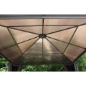 Seville Polycarbonate 4m x 3m Aluminium Gazebo With Curtains & Nets In Anthracite