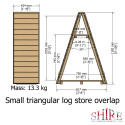 Shire Small Triangular Log Store Overlap Pressure Treated