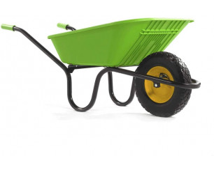 Haemmerlin Vibrante Go 90LTR Puncture Free Wheelbarrow Lime Green Puncture Free Tyre Lime Green