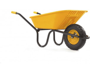 Haemmerlin Vibrante Go 90LTR Puncture Free Wheelbarrow Yellow Puncture Free Tyre Yellow