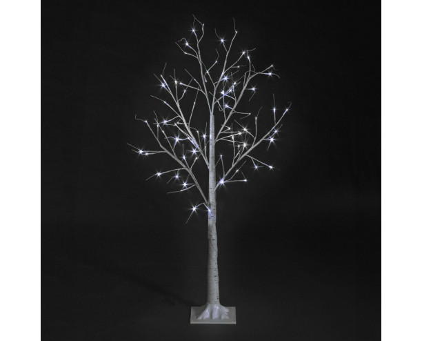 Christmas Birch Tree 4ft Twinkling LED's, In or Outdoor, Ice White