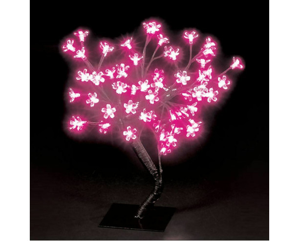 LED Cherry Blossom Twig Tree Pre-Lit Light Indoor& Outdoor Christmas - 45cm Pink