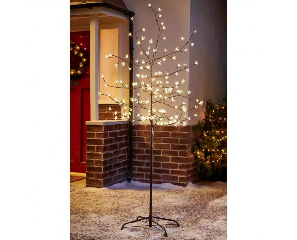 LED Cherry Blossom Twig Tree Pre-Lit Light Indoor& Outdoor Christmas - 150cm- Warm White