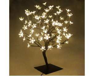 LED Cherry Blossom Twig Tree Pre-Lit Light Indoor& Outdoor Christmas - 45cm- Warm White