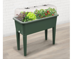 Raised Bed Grow Table XXL- With Grow Lid & Self Watering System - Dark Green
