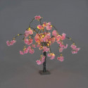 LED Cherry Blossom Twig Tree Pre-Lit Light w/Realistic Flowers - Dark pink - 120cm 