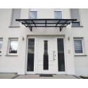 Palram Herald 2230 Window & Door Awning, 7' L x 5' W x 1' H - Dark Gray/Frost