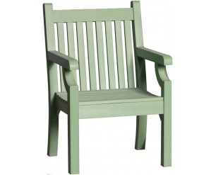 Winawood Sandwick Faux Wood Garden Arm Chair in Duck Egg Green