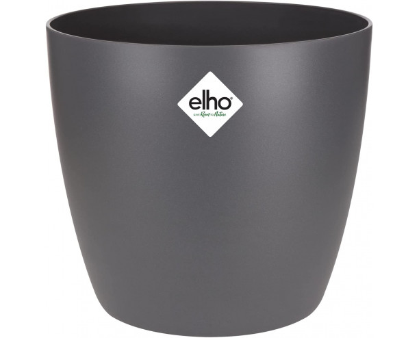 Elho Brussels Round 30cm Flower Pot - Anthracite 