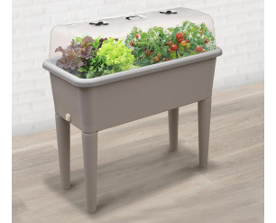 Raised Bed Grow Table XXL- With Grow Lid & Self Watering System - Grey