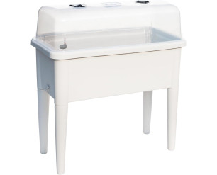 Raised Bed Grow Table XXL- With Grow Lid & Self Watering System - White