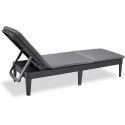 Keter Sunlounger Garden Sun bed Jaipur In Graphite With Cushion