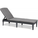 Keter Sunlounger Garden Sun bed Jaipur In Graphite With Cushion