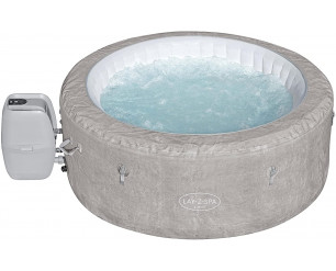 Lay-Z-Spa BW60065GB Zurich 120 AirJet Massage System, Inflatable Hot Tub with EnergySense and Freeze Shield Technology, 2-4 Person, Light Grey