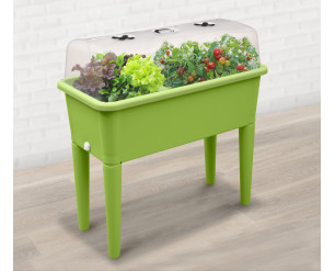 Raised Bed Grow Table XXL- With Grow Lid & Self Watering System - Lime Green