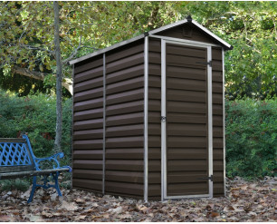 Palram - Canopia Skylight Brown Shed 4x6
