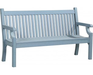 Winawood Sandwick Faux Wood Durable 4 Seat Garden Bench in Powder Blue