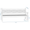 Winawood Speyside Faux Wood Durable 4 Seat Garden Bench in Powder Blue 