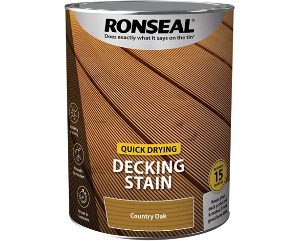 Ronseal Quick Drying Decking Stain Country Oak 5L 