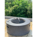 GSD Fire Pit Large Faux Concrete – MgO BBQ Grill Bowl for Garden/Patio - 75cm Round Grey 