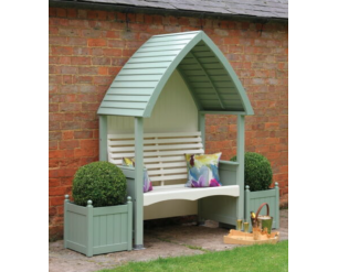AFK Orchard Arbour Wooden Garden Seat Outdoor Chair - Heritage Sage & Cream