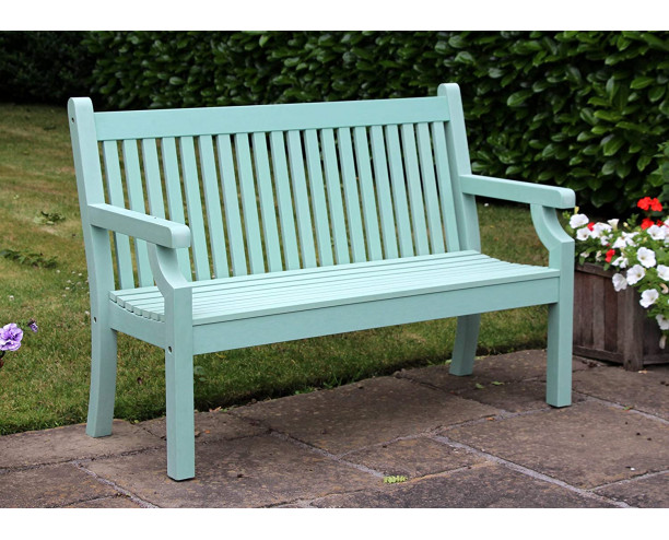 Winawood Sandwick Garden Benches - 2 Seat Bench - Duck Egg Green