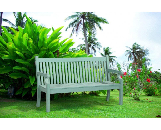 Winawood Sandwick Garden Benches - 3 Seat Bench - Duck Egg Green