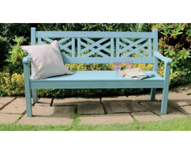 Winawood Speyside Garden Benches - 3 Seat Bench - Powder Blue